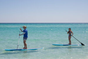 paddleboarding